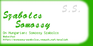 szabolcs somossy business card